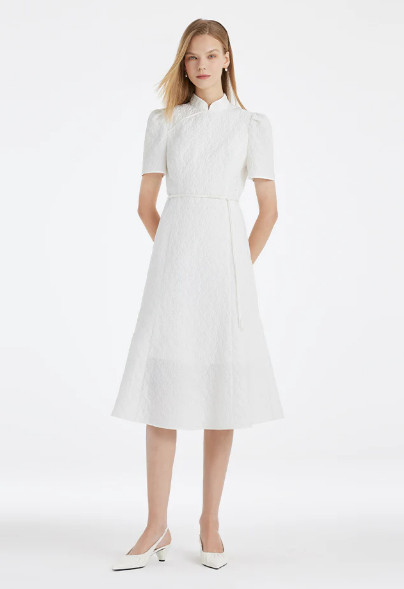 Mermaid Midi Dress With Rope Belt